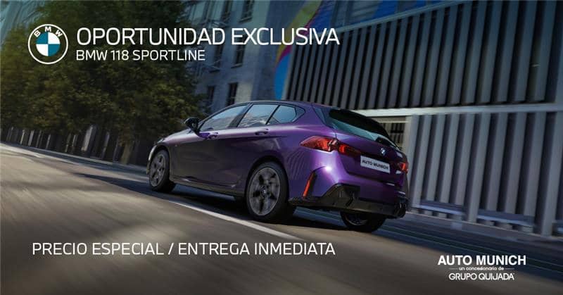 BMW 118 Sportline - Oportunidad exclusiva, precio especial y entrega inmediata. Auto Munich Grupo Quijada